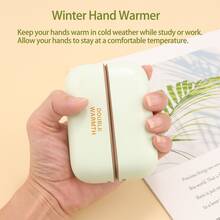 AOYI 2pcs 1200mAh USB Rechargeable Magnetic Detachable Hand Warmer, 3 Heat Settings, Pocket Size, Ideal Warming Gift For Women, Men, Kids, Suitable For Christmas, Thanksgiving, Halloween, Daily Use, Travel, Outdoor, Work