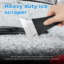 1pc Car Ice Scraper - Black Plastic Handle + Clear Scraper Blade, Portable Windshield/Window Deicing Scraper, Suitable For Sedan/SUV/Truck/RV, Winter Snow Removal Tool - Multicolor - View 4