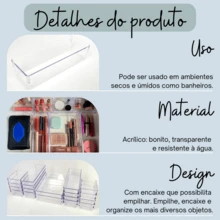 Kit Of 14 Modular Acrylic Drawer Organizers - 無色 - 查看 3