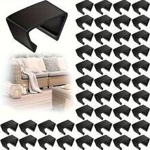 2pcs Patio Wicker Furniture Clips, Sofa Rattan Furniture Connectors - Black - View 3