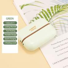 AOYI 2pcs 1200mAh USB Rechargeable Magnetic Detachable Hand Warmer, 3 Heat Settings, Pocket Size, Ideal Warming Gift For Women, Men, Kids, Suitable For Christmas, Thanksgiving, Halloween, Daily Use, Travel, Outdoor, Work