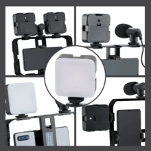 Luz de relleno LED con ajuste de temperatura de color dual, que permite cambiar libremente entre luz fría y cálida. Cuenta con rotación de 360 grados para ajustar el ángulo y un diseño con clip compatible con teléfonos móviles y ordenadores. Compacta y portátil, ideal para transmisiones en directo, maquillaje y selfies. Equipada con una batería integrada de alta capacidad para una mayor autonomía, proporciona una iluminación uniforme a través de eficientes fuentes de luz LED. - Negro - Ver 4