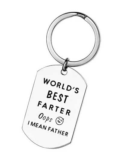 Mäns världs bästa farfar fars dag metallnyckelring present till pappa ryggsäck hänge väska charm handväska charm nyckelring