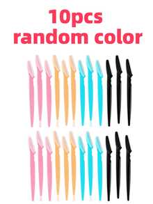 1/5/10/40pcs Long Handle Eyebrow Trimmer, Facial Shaver For Men And Women, Sharp Hair Removal Knife, Facial Skin Smoothing Tool, Ergonomic Long Handle Eyebrow Trimmer, Sharp Hair Removal Knife With Anti-Scratch Guard - Multicolor - View 5