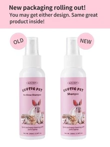 GJYC PET 免沖洗無水乾洗髮噴霧適用於小型寵物 – 溫和液體噴霧適用於倉鼠、兔子、天竺鼠、雪貂和蜜袋鼯，瞬間清潔與除臭，旅行裝籠內清新噴霧，3.38 液盎司 - 彩色 - 查看 8