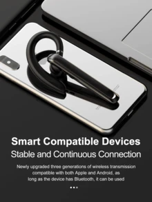 REMAX 180° Rotatable Bluetooth Earphone, Dual-Device Connection, Waterproof & Sweatproof, ENC Noise Cancellation, HD Call Quality, Voice Prompt, Suitable For Business Use - Black - View 8