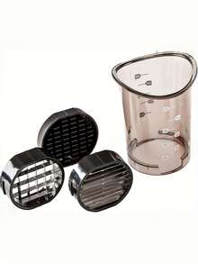 3-In-1 Manual Vegetable Chopper And Slicer Cup With Measurement Markings, Multi-Functional Vegetable Slicer For Onions, Mushrooms, Carrots, Garlic Etc., Compact Kitchen Tool, Manual Kitchen Tool, Quick Meal Prep, Durable Plastic Food Chopper