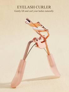 玫瑰金睫毛夹，透明粉色果冻手柄，高品质手动便携式睫毛夹，随时随地打造卷翘睫毛，美妆工具，适合家庭和商业用途，也适合分销，价格实惠的美妆工具，情人节礼物