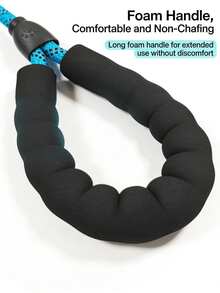 New Reflective Nylon Dog Leash, Anti-Burst Pet Walking Leash With Foam Handle, Comfortable - Blue - View 6