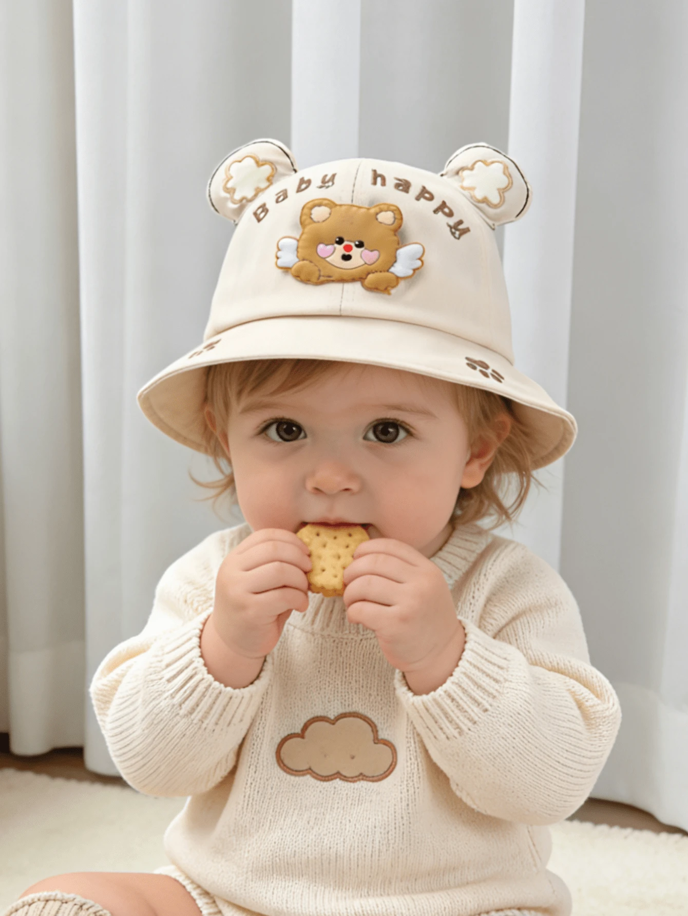 Baby Hats, Cute Bear Design Sun Protection Baseball Cap For Toddlers, Boys & Girls, Spring/Autumn - Bear Wings - View 1