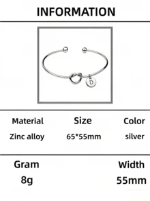 1条简约欧美风金属字母吊坠手链，适合女士日常佩戴。可能存在轻微色差，请以实物为准。材质为锌合金。请按照图片所示的保养说明进行维护，并避免接触水。 - 手鐲 - 查看 39