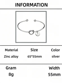 1条简约欧美风金属字母吊坠手链，适合女士日常佩戴。可能存在轻微色差，请以实物为准。材质为锌合金。请按照图片所示的保养说明进行维护，并避免接触水。 - 手鐲 - 查看 35