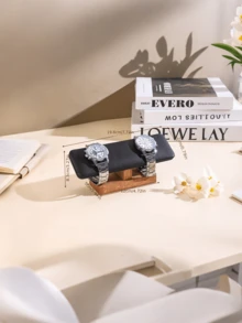 Support de bracelet de montre couleur noyer, support décoratif pour perles, organisateur de rangement de bijoux, support de bureau - Multicolore - Voir 2