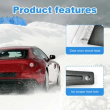 1pc Car Ice Scraper - Black Plastic Handle + Clear Scraper Blade, Portable Windshield/Window Deicing Scraper, Suitable For Sedan/SUV/Truck/RV, Winter Snow Removal Tool - Multicolor - View 6