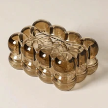 1pc Plastic Tissue Box, Minimalist Solid Color Tissue Holder, Suitable For Bedroom, Living Room And Car, Home Decor, Kitchen Accessories, School Supplies - Multicolor - View 5