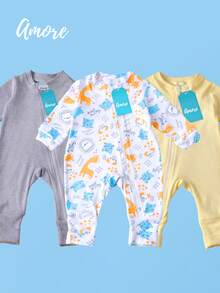 Amore Jungle Friends 3-Piece  Set - 100% Cotton Suede