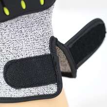 Vmingo 1 Par Guante Industrial Resistente Antiderrape Anticorte Nivel 5 Construcción Guantes De Trabajo Protección TPR Impactos Resistentes Mecánico Abrasión Industriales Antideslizantes Reforzados Nudillos Ajuste De Impacto Maquinaria Carpinteria - Grande - Ver 4