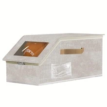 OrdoVault 1pc Sturdy Baseball Cap Storage Box, Can Hold Up To 24 Hats, Transparent Hat Organizer Box, Suitable For Closet And Bedroom, Large Hat Box With Cardboard Lining. - Multicolor - View 17
