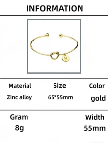 1条简约欧美风金属字母吊坠手链，适合女士日常佩戴。可能存在轻微色差，请以实物为准。材质为锌合金。请按照图片所示的保养说明进行维护，并避免接触水。 - 手鐲 - 查看 12