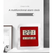 Reloj digital, reloj multifuncional, reloj digital de pared, reloj digital de mesa. Ideal para decorar la sala de estar, con funciones de temperatura/horario de verano/atenuación automática/humedad/alarma: formato de 12/24 horas, funcionamiento silencioso, apto para todos los usuarios, funciona con pilas. Perfecto como regalo de cumpleaños, regalo de graduación, decoración de pared para el dormitorio, decoración para la residencia de estudiantes, regalo de vuelta al cole, decoración para la escuela, regalo sorpresa, decoración para el hogar, accesorio de estudio y mucho más. - Negro - Ver 8