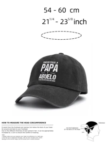 1pc Washed Spanish Letter Print Baseball Cap, Unisex, Classic Casual Retro Style, Soft Sweatband, Adjustable Size, Lightweight & Versatile, Suitable For Outdoor Sports, Daily Wear, Parties, Vacations, Beaches, And An Ideal Gift For Friends And Family. - Multicolor - View 4