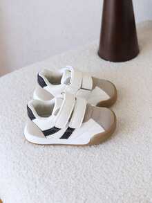 1 Pair Spring/Autumn New Casual Shoes, Anti-Slip Soft Sole Sneakers For Toddlers - Beige - View 5