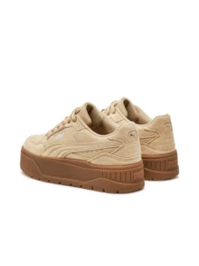 Puma 女士休闲运动鞋，日常穿着，轻便缓震，透气，厚底，撞色设计，带Logo，舒适，适合健身房、下班后休闲穿着，黑色，397462-01 - 杏仁 - 查看 3