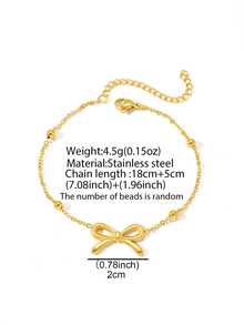 1 Stainless Steel Butterfly Bracelet, Simple And Sweet, Suitable For Daily Wear, Ladies Valentine's Day Gift Jewelry. - Bracelet - View 4