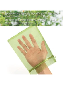 100/50/10个装水果保护袋，轻便耐用的绿色网状阻隔袋，带抽绳，适用于葡萄、草莓和园艺植物，防止昆虫和鸟类侵害，适合防治病虫害和种植水果蔬菜，也可用于存放化妆品、珠宝、糖果等。
