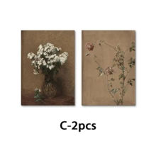 13件套复古秋季画廊墙饰套装，暖色调乡村风景帆布画，温馨秋季家居装饰，优雅墙面艺术，中性色调客厅装饰，卧室墙面装饰，农舍风格装饰，客厅家居装饰，复古秋叶画，波西米亚风季节性墙面艺术海报，无框复古秋季家居装饰 - 彩色 - 查看 14