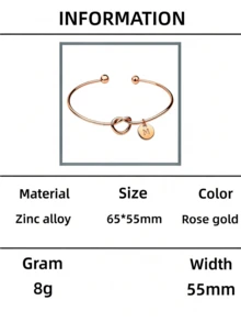 1条简约欧美风金属字母吊坠手链，适合女士日常佩戴。可能存在轻微色差，请以实物为准。材质为锌合金。请按照图片所示的保养说明进行维护，并避免接触水。 - 手鐲 - 查看 58