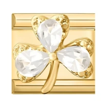 1pc Gold Diamond & Pearl Modular Bracelet Charm Set, Includes Cherry/Heart/Butterfly/Star Elements, Sweet Style DIY Jewelry Supplies