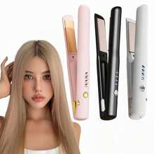 Máy duỗi tóc không dây 2 trong 1 sạc USB, máy duỗi tóc cầm tay không dây, máy duỗi tóc mini gốm sứ du lịch với 4 chế độ nhiệt và chế độ nhanh, thích hợp cho gia đình, du lịch và làm quà tặng. - Nhiều màu - Xem 3