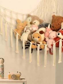 Stuffed Animal Storage Hammock Net,[US-Based Shipping]1PC-Ornament Hammock Macrame,Stuff Animal Storage Corner Hanging Net Holder,Mesh Hammock Fabric Ornament Organizer With Hooks,For Bedroom,Hanging Stuff Animal,Organizer Holder Large Size,Room Decor, Boho Love Valentine,Spirngtime Toy, Valentines Dolls,Thanksgiving Decorations, Dwarf, Goblin Storage Hammock Net, Home Decor, Room Decor,Ins Style Wall Decor Gifts Birthday Graduation,Cute Room Decor Aesthetic Bedroom,Women's Fall Clothing Winter Clothing Christmas Gift Fall Autumn Velvet Furry Party Fuzzy Plush Thanksgiving Festival Cyber Monday Holiday Knitted Winter Valentine' S Day Gift,Home Décor,Room Deciration,Makeup 0rginizer,Closet Shelving System,Storage Orangizer,Ganchos,Toy Storage,Desk Organzier,Stuffed Animal Storage,Toy Box Laundry Basket Room Deocr Organizador De Juguetes Storage Container Toy Organizer Organziers Storage Storage Bins Toy Chest Shelves Dresser Storage Cabinet Room Acesories Bedroom Toys Blanket Basket - 白色 - 查看 4