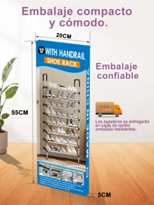 Caja de Almacenamiento Multifuncional para Zapatos de Acero Inoxidable de 4/5/6/7 Capas en Negro y Rosa - Estante de Zapatos con Manijas - Solución de Almacenamiento en el Hogar, Ahorro de Espacio, Rack Decorativo Ajustable para Dormitorio, Cocina, Baño, Alquiler, Entrada, Porche, Armario y Pasillo - Negro - Ver 10