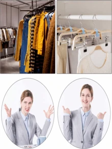 10pcs/20pcs/50pcs Mini Stackable Plastic Clothes Hanger Connector Hooks, Space Saving Wardrobe Organizer, Thick Material Suitable For Various Hanger Types, Ideal For Valentine's Day, Women's Gifts, Room Decor, And Wedding Season - Multicolor - View 7