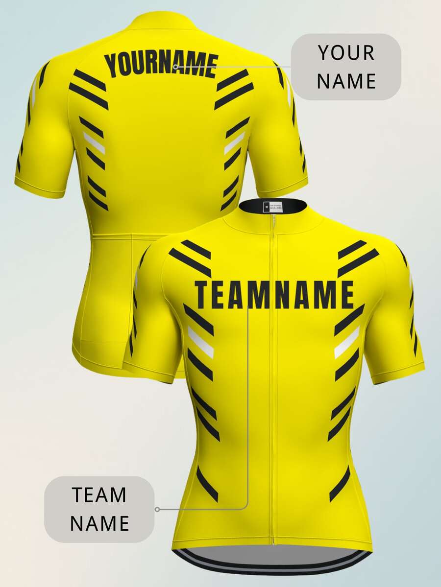 Custom Men Cycling Jersey With Number Name Logo Personalized Full Zip Road Bike Shirt 3 Rear Pockets Biking Shirts