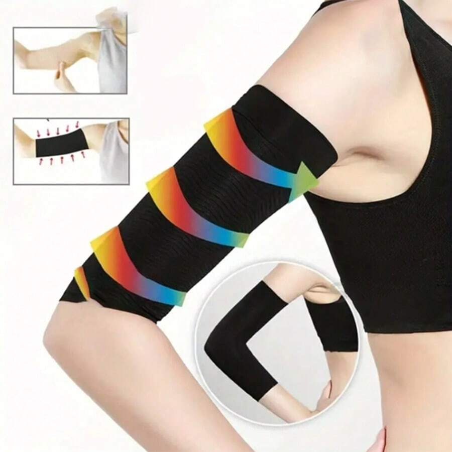 1 Pair Compression Leg/Arm Sleeves, Unisex Scar Cover Wrist Support, Lightweight Elastic Arm Sleeve, Elbow Sleeve, Solid Color Compression Ice Sleeve, Anti-Sprain & Thrombosis Elastic Arm Sleeve Summer,Gloves,Party - A - View 1