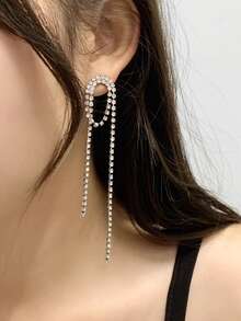 1 Pair Fashionable Luxury Elegant Party Earrings, Suitable For Women, Weddings, Vacations, Jewelry - A Pair Of Earrings - View 4