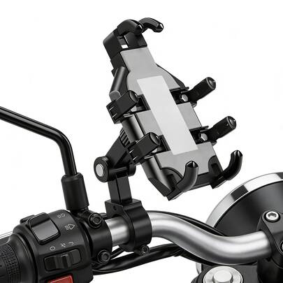 Motorcycle Navigation Bracket Motorcycle Bicycle Electric Vehicle Riding Mobile Phone Holder Anti Shock And Drop Phone GPS Holder