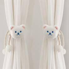 2 件装珍珠串珠窗帘绑带，家居装饰窗帘架，适用于卧室和客厅