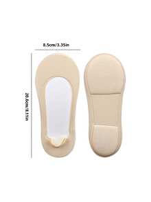 1 双女士防滑弹性舒适鞋垫，适合运动鞋、休闲鞋、平底鞋和高跟鞋，女士男士运动鞋男士训练鞋跑步鞋夏季 - 米色 - 查看 6