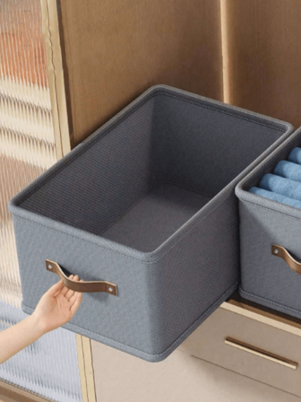 1pc Beige Oxford Cloth Foldable Drawer-Style Clothing Storage Box Without Compartments For Closet, Jeans, And Sweater Organization. Decorations Autumn Decor Festival Decor Room Decor Home Decor Fall Decor Bedroom Decor