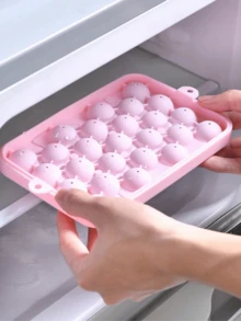 1个25格硅胶冰格，圆形硅胶冰格，小冰球模具，威士忌冰格模具，带盖水果冰格，葡萄形洗手液模具，家用制冰器