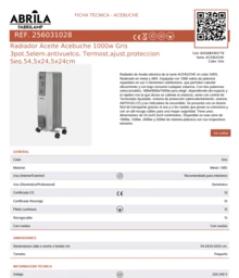 Avant ABRILA Acebuche oljekylare 1000W/1500W/2000W/2500W Grå 3-potts 5/7/9/11 element, justerbar termostatkontroll, överhettningsskydd, tippskydd och strömindikatorlampa. KVALITETSGARANTI - 5 ELEMENT 1000W - Visa 3