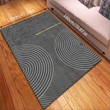 1pc Modern Abstract Geometric Pattern Area Rug, Ideal For Living Room, Bedroom, Cafe, Hotel Corridor - Multicolor - View 18
