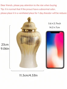 1个欧式奢华陶瓷通用花瓶，适用于家居客厅玄关、酒店桌面装饰、艺术花瓶，可用于插花、简约客厅展厅装饰、家居装饰、花瓶、中心摆件、桌面装饰，情人节特惠。 - 多色 - 查看 9