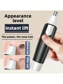 Waterproof Nose Hair Trimmer With Double-Edged Blades And A Quiet Motor, Offering Pain-Free Ear And Facial Hair Removal. - Multicolor - View 4