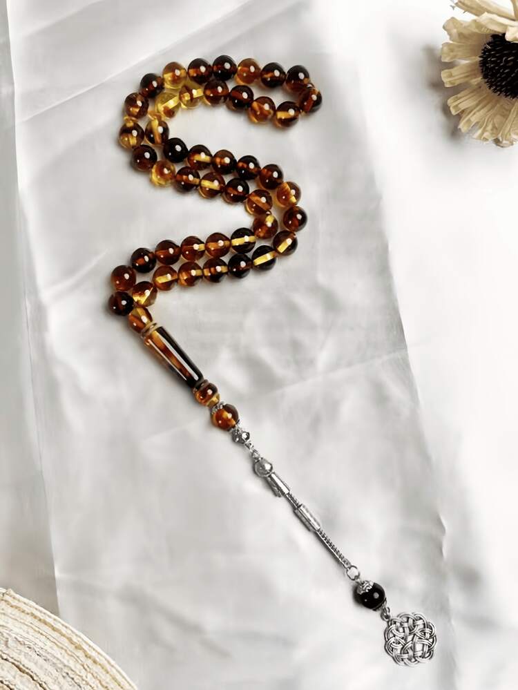 45 حبة سبحة من الخرز الاكريليك المزيف الشمع العسلي - متعدد الألوان - مشاهدة 10