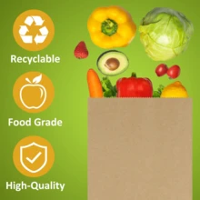 200个棕色牛皮纸午餐袋，容量4磅，尺寸5.1 x 3.1 x 9.5英寸，折叠口设计，一次性使用，棕色，适用于盛放三明治、面包、咖啡豆、饼干、糖果和其他干货。 - 彩色 - 查看 3